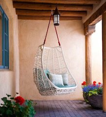 Balancelle de jardin fauteuil canapé  en résine tressée mobilier de jardin 