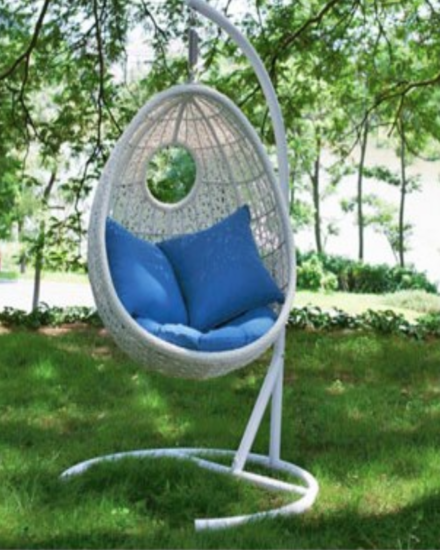 Balancelle, de, jardin, résine, tressée, 