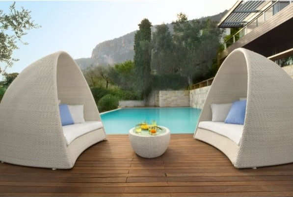 Lit, de, jardin, en, résine, tressée, fabricant, Casablanca, Marrakech, Agadir, Rabat,     