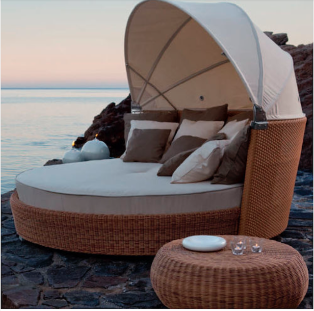 Lit, de, jardin, en, résine, tressée, fabricant, Casablanca, Marrakech, Agadir, Rabat,     