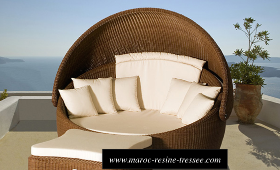 Canapé, de, jardin, en, résine, tressée, fauteuil, de, jardin, Maroc, Casablanca, Agadir, Marrakech, 