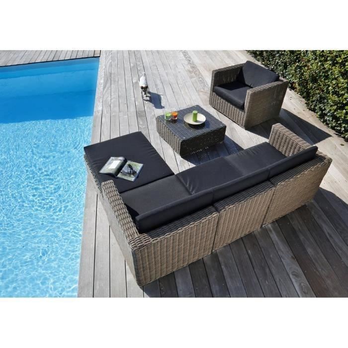 Salon, de, jardin, en, rotin, tress&eacute;e, Maroc, France 